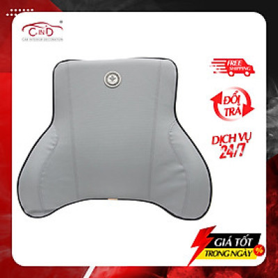 Tựa Lưng Ô Tô Cao Su Non Bọc Da CIND G003 Màu Xám
