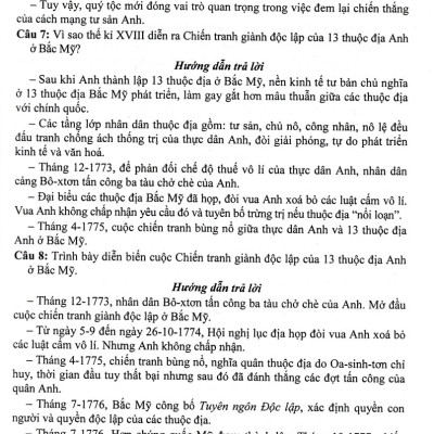 Trả Lời Câu Hỏi Lịch Sử 8 - Tự Luận Và Trắc Nghiệm (Dùng Chung Cho Các Bộ SGK)_HA