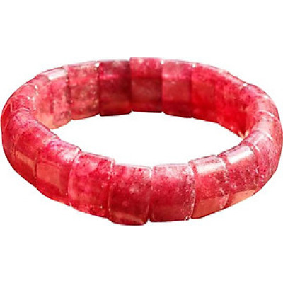 Vòng Thạch Anh Dâu Dạng Bản Ngọc Quý Gemstones U24