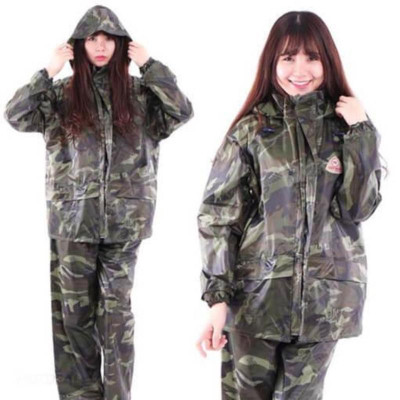 Áo mưa  bộ  size 3XL   ( từ 65 kg  - 80kg  ),  Áo mưa người lớn  cho nam  và  nữ  ,  có túi đựng sang trọng  , vải dù họa tiết lính rằn ri cao cấp , sản phẩm đi mưa nhỏ gọn mang theo mọi nơi 