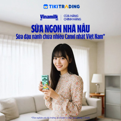 Thùng 48 hộp sữa đậu nành cao canxi Vinamilk 180ml