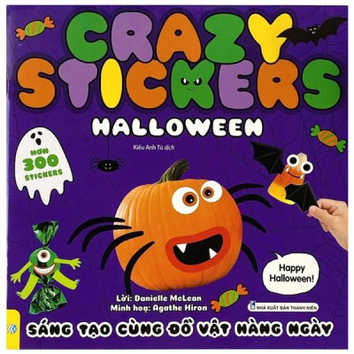 Sách - Crazy Stickers - Halloween - Sáng Tạo Cùng Đồ Vật Hàng Ngày