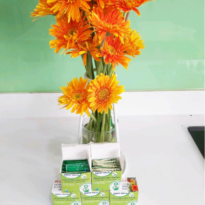 Nước Cắm Hoa Đồng Tiền Lâu Tàn (Set 80 gói dạng bột) nhập khẩu Israel - Food For CUT Flowers giúp hoa tươi lâu hơn, ngăn "gãy cổ" hoa và hạn chế thối nước