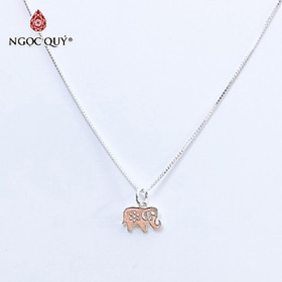 Dây chuyền bạc mặt con voi - Ngọc Quý Gemstones