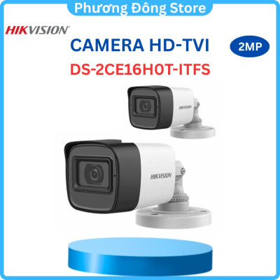 Camera HD-TVI 5.0 Megapixel HIKVISION DS-2CE16H0T-ITPFS Míc Thu Âm hồng ngoại ban đêm - Hàng chính hãng
