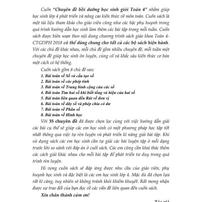 Chuyên Đề Bồi Dưỡng Học Sinh Giỏi Toán 4