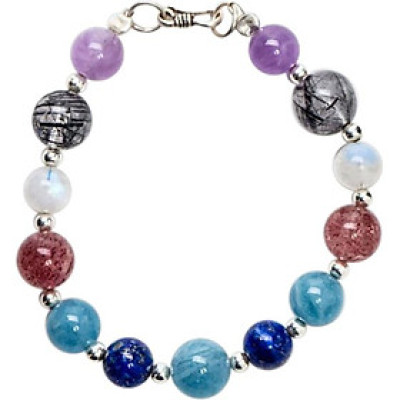 Vòng Tay Thạch Anh Đa Sắc 8mm Mix 10mm Ngọc Quý Gemstones VT150