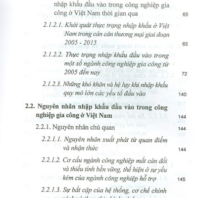Nhập Khẩu Đầu Vào Trong Công Nghiệp Gia Công Ở Việt Nam