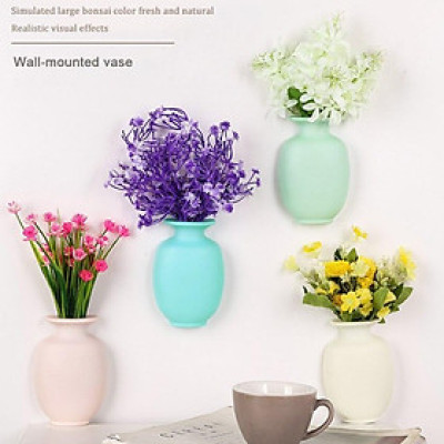 Bình Đựng Hoa Dán Tường Kèm Miếng Dán Trong Suốt Cực Chắc