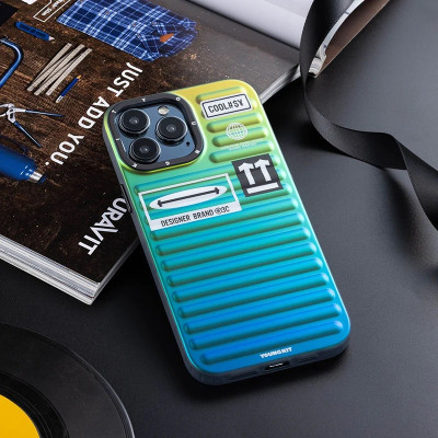 Ốp lưng chống sốc cho iPhone 15 Pro Max / 15 Pro / 14 Pro Max hiệu HOTCASE Youngkit Gradient phối màu cá tính chống sốc va đập, túi khí tản lực - Hàng nhập khẩu