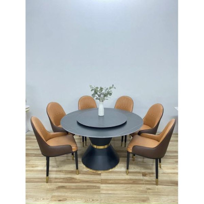 Bộ bàn tròn xoay 2  mâm ghế monet nhập khẩu