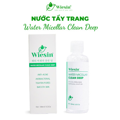 Nước tẩy trang cho da dầu mụn Wiesin Water Micellar Clean Deep 100ml - WS03