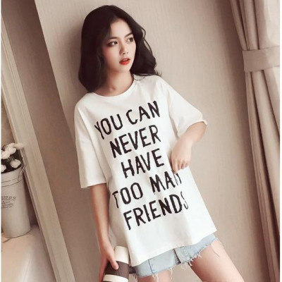 Áo thun nữ in cả chữ và hình A06