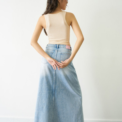 DOTTIE - Chân Váy Jeans Dài - S0148