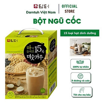 Bột Ngũ Cốc 15 Loại Hạt Damtuh Hàn Quốc - Hộp 40 Gói