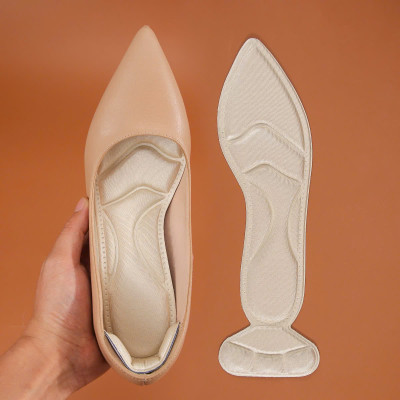 Cặp lót giày cao gót mũi nhọn giảm size cho giày bị rộng, thoáng khí và êm chân MÀU ĐEN