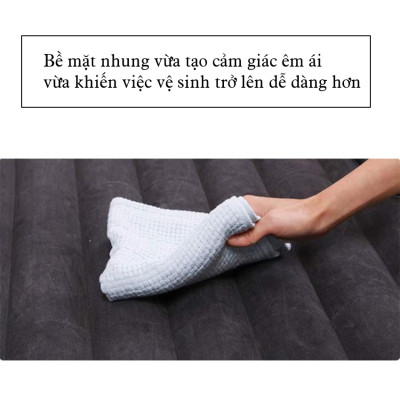 Đệm giường hơi xe ô tô loại tốt - đệm hơi ghế sau ô tô vải nhung dùng cho ô tô bán tải ô tô 5 chỗ, ô tô 7 chỗ