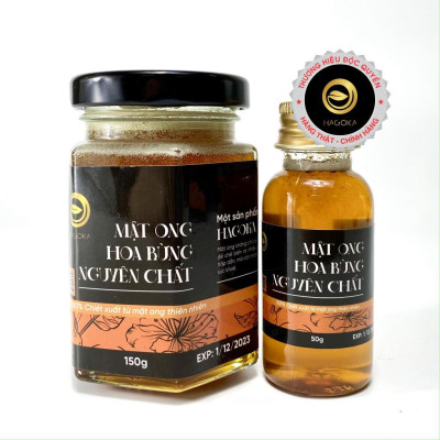 Mật ong hoa rừng nguyên chất loại 150g (lọ thủy tinh)