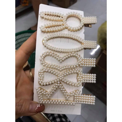 Set 20 cặp tóc ngọc trai nhân tạo phong cách Hàn Quốc