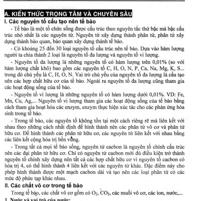 BỒI DƯỠNG HỌC SINH GIỎI SINH HỌC 10 (BIÊN SOẠN THEO CHƯƠNG TRÌNH GDPT MỚI)