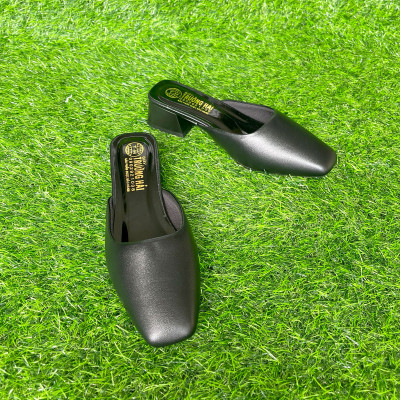 Giày sục nữ gót vuông 3cm Trường Hải mũi vuông da mềm SN155