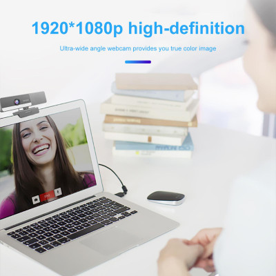 Webcam video độ nét cao ASHU 2M Pixel 1920x1080P với 4 Mic giảm tiếng ồn M-agnetic P-rivacy Cam P-rotection