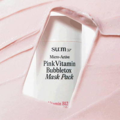 Mặt Nạ Sủi Bọt Thải Độc Sum37 Micro Active Pink Vitamin Bubbetox Mask Pack 100ml