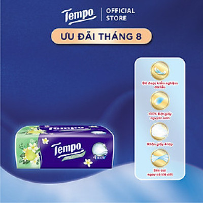 [MUA 10 GÓI TẶNG 1 GÓI + 1 KHĂN ƯỚT] Khăn Giấy Rút Cao cấp Tempo - 4 Lớp Bền Dai, An Toàn Cho Da - Thương Hiệu Đức