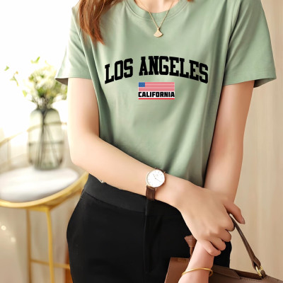 Áo thun nữ MXM cổ tròn form rộng in chữ phong cách hiện đại ( ANU104 )