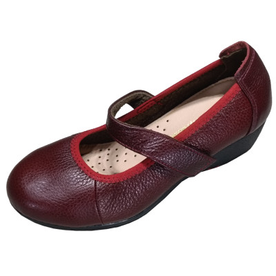 Giày Nữ Búp Bê Đế Xuồng HA NAM Da Bò Thật Thời Trang Cao Cấp 5cm GBBN2059