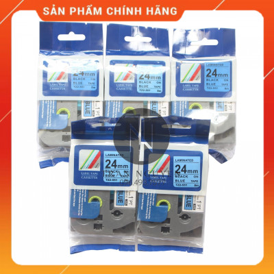 Nhãn In Brother Tz2-551 - Đen nền Dương 24mm x 8m - Hàng nhập khẩu