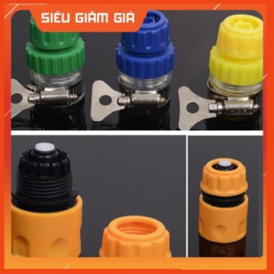 Bộ dây vòi xịt nước rửa xe, tưới cây . tăng áp 3 lần, loại 7m, 10m 206701-3 đầu đồng, cút,nối vàng+ tặng mở chai