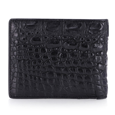 HJ2201-02-03-40 - Ví nam Huy Hoàng da cá sấu gai bụng màu đen, nâu đỏ, vàng bò, nâu đất