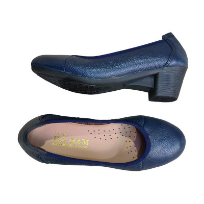 Giày Búp Bê Nữ Cao Gót HA NAM Da Bò Thật Thời Trang Cao Cấp 5cm GBBN2081