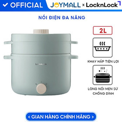 Nồi Lẩu Hấp Điện Đa Năng LocknLock Electric Multi Pot 2L EJP156MIT 600W, Hàng Chính Hãng - JoyMall