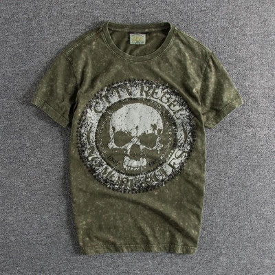 Áo thun cổ tròn wash phong cách bụi_dã ngoại