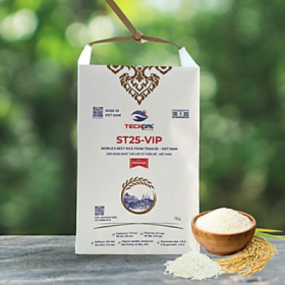 Gạo ST25-VIP TECHPAL Premium Túi 5Kg