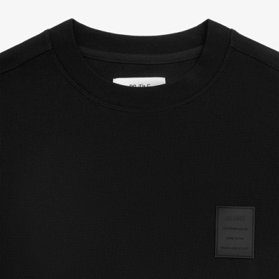 Áo Thun ROUTINE Tay Ngắn Dệt Jacquard Phối Nhãn Form Loose - 10S24TSS014 | LASTORE MENSWEAR