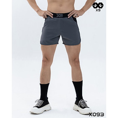 Quần Short Thun Nam Thể Thao Ngắn 5 inch Phối Màu 2 Bên Tập Gym Chạy Bộ Pickleball đạp xe ôm body - X9 Sportswear - X093