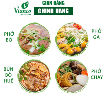 Combo 3 Gói Gia Vị Súp Cô Đặc Vị Phở Bò - Bún Bò Huế - Phở Chay gói 200ml Vianco Foods Tiện Lợi