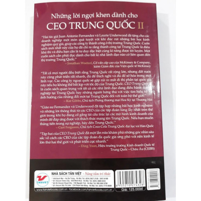 Sách - CEO Trung Quốc II - Bài Học Kinh Nghiệm Từ 25 CEO Của Các Tập Đoàn Đa Quốc Gia Hàng Đầu Ở Trung Quốc - Tân Việt Books