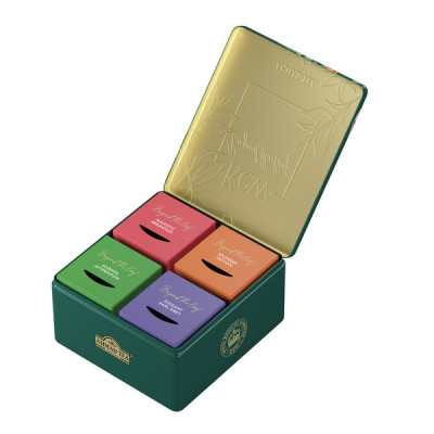 [LIMITED EDITION] TRÀ AHMAD ANH QUỐC - KEW - BỘ SƯU TẬP 4 VỊ XANH hộp sắt vuông - Kew Selection