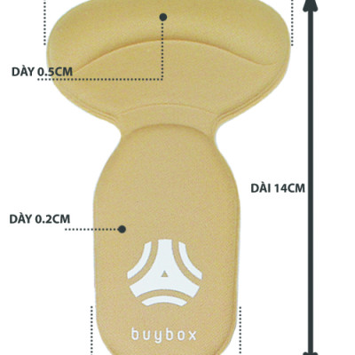 Combo 01 cặp lót mũi giày cao su non và 01 cặp lót gót chân 2 trong 1 - buybox - BBPK09&50