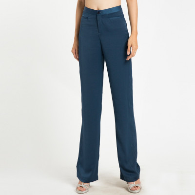 Quần Ống Suông Quần Tây Nữ Thời trang thiết kế Hity PAN032 (Xanh Thủy Thủ)