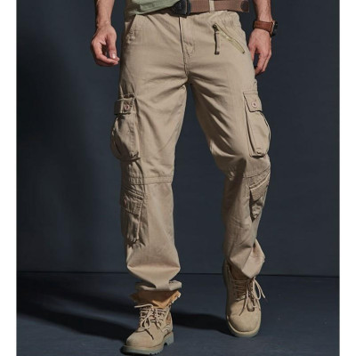 Quần dài kaki túi hộp ống rộng_dã ngoại_du lịch