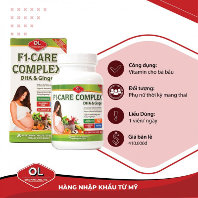 Viên uống Vitamin tổng hợp cho bà bầu F1-Care Complex Olympian Labs