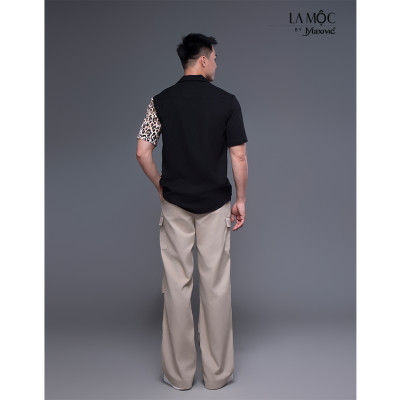 Quần nam kaki be túi hộp xếp ly