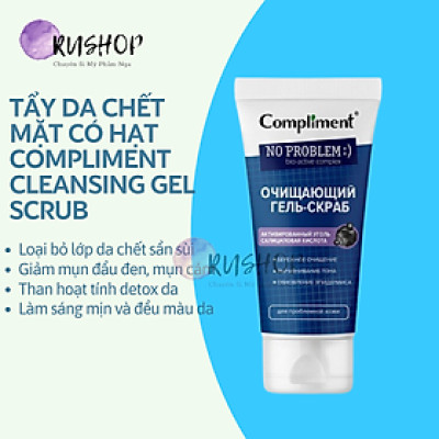 Tẩy da chết mặt có hạt Compliment No Problem Cleansing Gel Scrub 150ml (vạch tím)