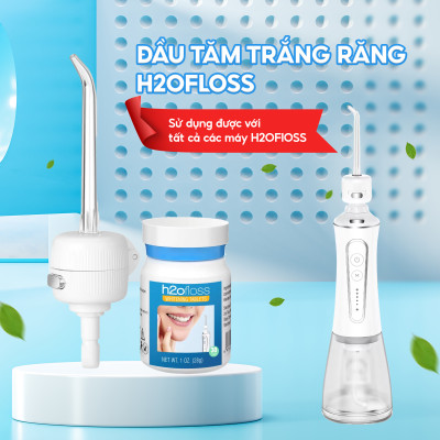 Đầu tăm nước cho máy h2ofloss với 30 viên trắng răng cho hơi thở thơm mát và răng trắng sáng tự nhiên