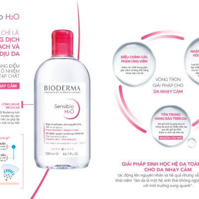 Tẩy Trang Bioderma Sensibio H2O (500ml)